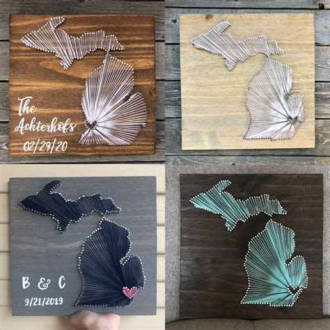 Michigan String Art/ Michigan Sign/ Michigan Gift - Etsy