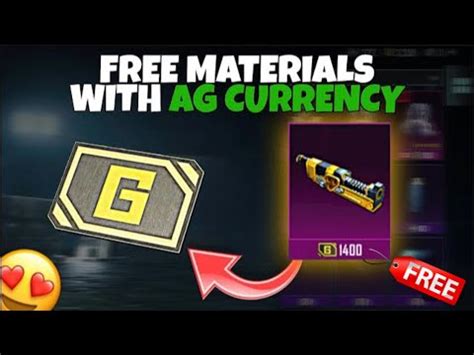 Free Materials In Bgmi Ag Currency Free Materials