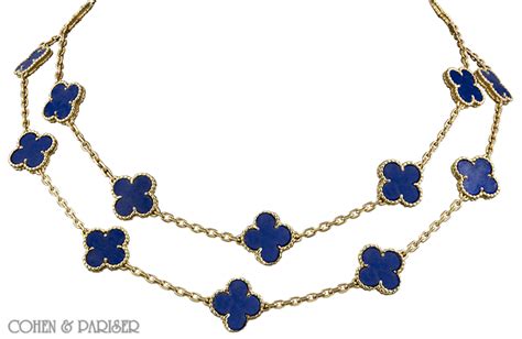 Van Cleef And Arpels Lapis Lazuli Alhambra Necklace