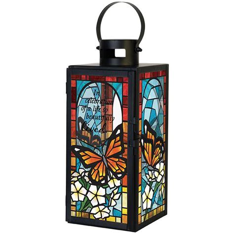 Celebration Of Life Stained Glass Lantern