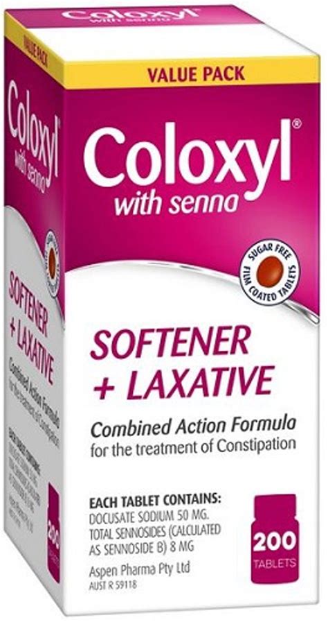 Coloxyl With Senna 200 Tablets Pharmacy 4 Less