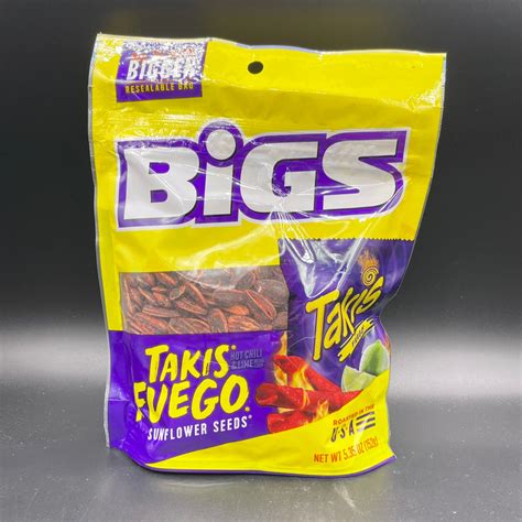 New Bigs Takis Takis Fuego Hot Chili And Lime Flavour Sunflower Seed