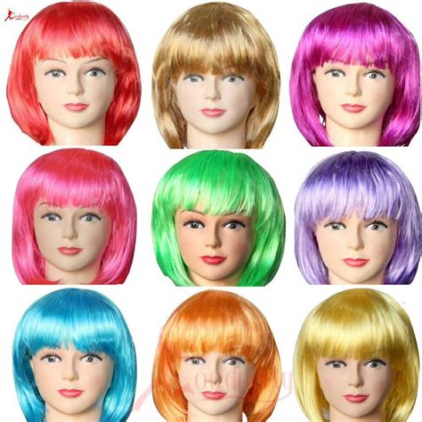 These Colored Wigs Are 10 15 It Might Be Fun To Add To A Little Black Dress To Make It More Fun