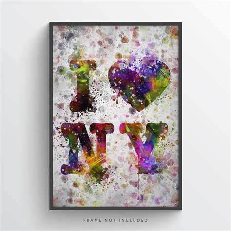 I Love New York In Color, New York Print, New York Art, Home Decor ...