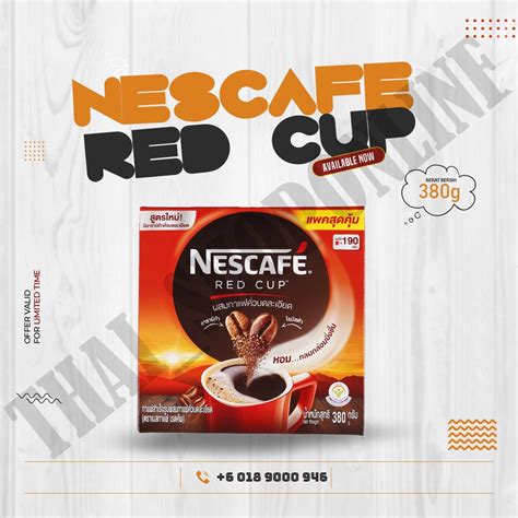 Nescafe Red Cup Thailand Black Roast Instant Coffee 2pack X 180gram