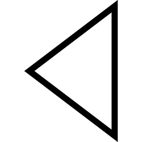 Triangular Arrow Facing Left Free Arrows Icons