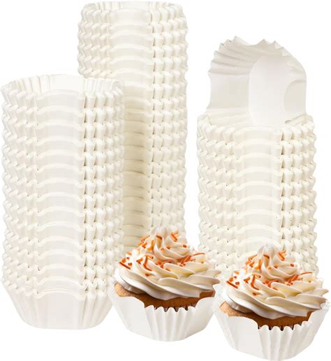 Amazon Razulugg 100 Count White Cupcake Liners Square Baking Cups