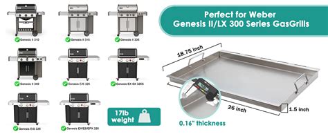 Amazon SafBbcue Genesis II Full Size Griddle For 300 Series GS4