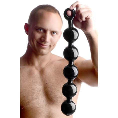 Black Baller Anal Beads Sex Toy Distributing