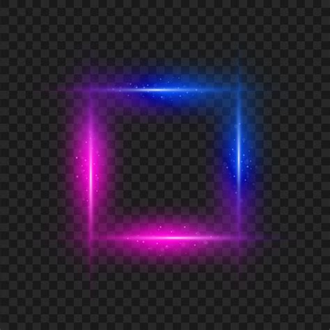 Hd Glowing Light Effect Square Pink Frame Png Citypng
