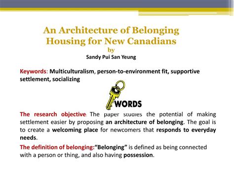 Ppt Architecture Of Belonging Powerpoint Presentation Free Download