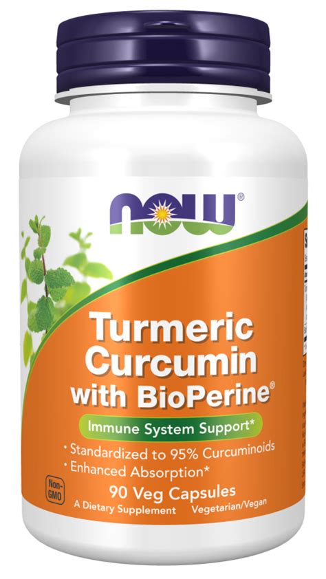 Turmeric Curcumin With Bioperine® Veg Capsules Now Foods