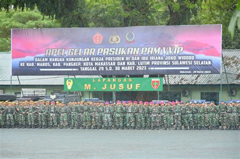 Danlantamal Vi Makassar Ikuti Apel Gelar Pasukan Pam Vvip Dalam Rangka