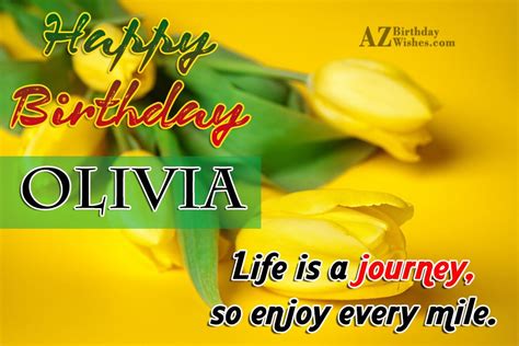 Happy Birthday Olivia - AZBirthdayWishes.com