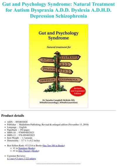 ⚡pdf⚡ Gut And Psychology Syndrome Natural Treatment For Autism