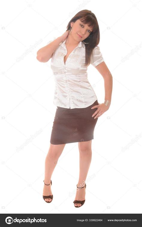 Beautiful Latina Girl Isolated White Stock Photo PantherMediaSeller 339922464