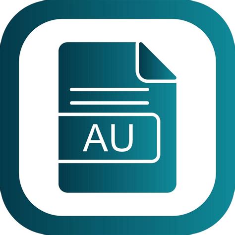 au file format glyph gradient corner icon  vector art  vecteezy