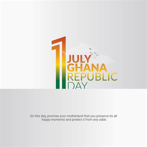 Happy Ghana Republic Day Greeting Card Banner D Illustration