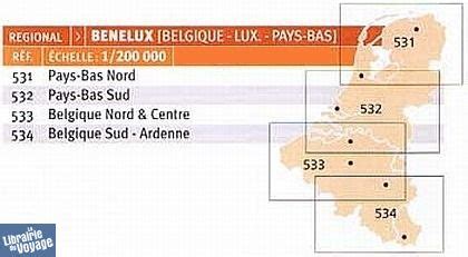 Michelin Carte régionale n534 Belgique Sud Ardenne Librairie du