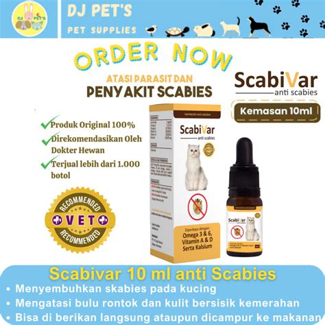 Jual Scabivar Anti Scabies 10 Ml Obat Scabies Untuk Kucing Dan Kelinci