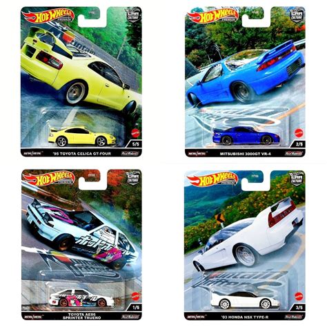 Hot Wheels Premium Mountain Drifters Toyoto AE Sprinter Trueno Mitsubishi GT VR