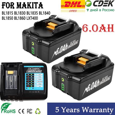 18v Battery For Makita Bl1850b Li Ion 18v 6ah Bl1840b Bl1860 Bl1890 Bl1815 Bl1830 Bl1835