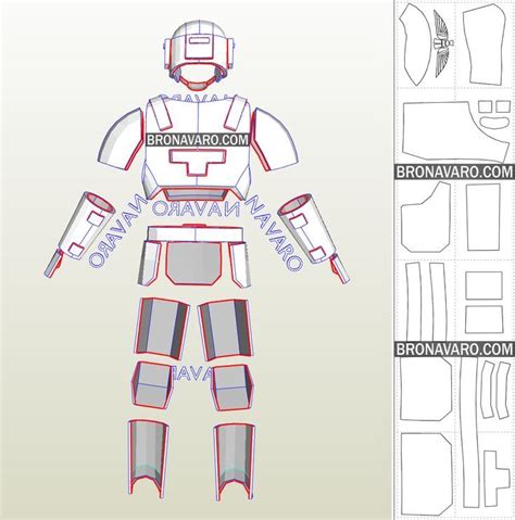 Cadian Shock Trooper Armor Foam Template Cadian Armor Pepakura