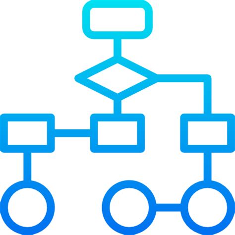 Flow Chart Srip Gradient Icon