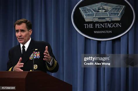 Pentagon Press Secretary Rear Admiral John Kirby Holds Press Briefing Photos and Premium High ...