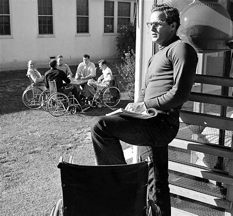 Marlon Brando On Set Of The Men Photographed By Edward Clark