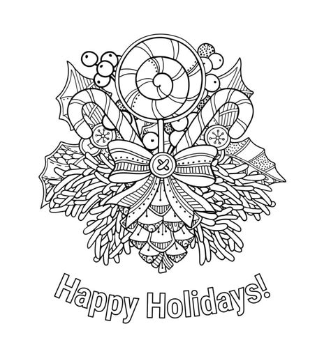 Happy Holidays Coloring Pages