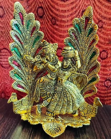 Aluminium Radha Krishna Statue Mor Home At Rs 150 In Hathras Id