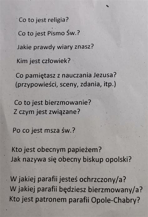 Odpowied Na Te Pytania Prosz Na Szybko Potrzebuje Brainly Pl