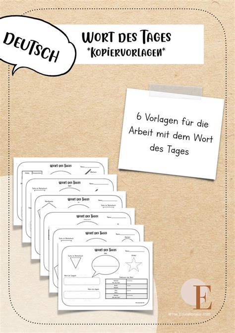 Wort Des Tages Unterrichtsmaterial Im Fach Deutsch Wort Des Tages