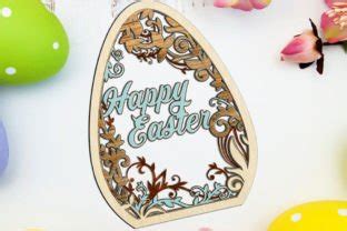 Happy Easter Decoration Cut Template Graphic By Lasercutano Creative