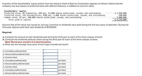 [solved] A Portion Of The Stockholders Equity Sec Solutioninn