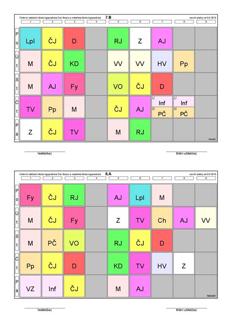 Rozvrh Hodin C Rkevn Z Kladn Kola Logopedick A Mate Sk Kola