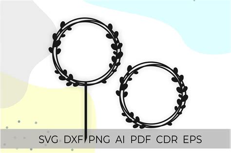 Cake Topper Frame Svg Frame Svg Bundles Graphic By Dianalovesdesign