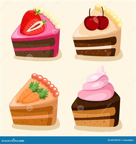 Illustrator Of Isolated Cake Set Stock Vector Illustration Of Muffin