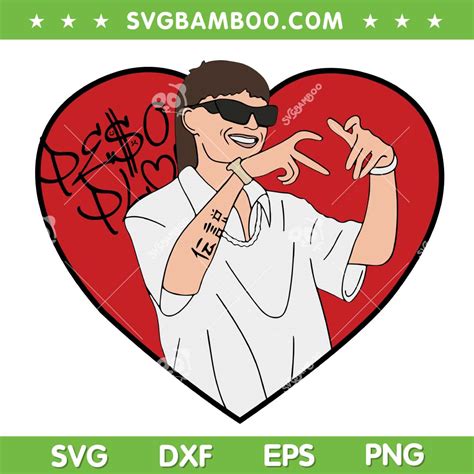 Peso Pluma Heart SVG PNG