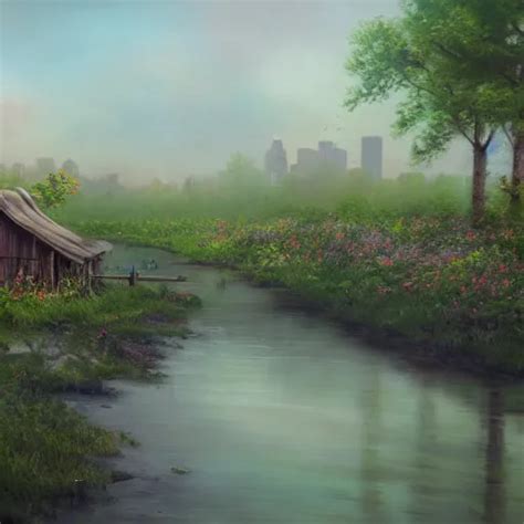 A Matte Painting Of A Midwestern Countryside Shack Stable Diffusion