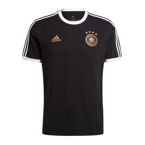 Adidas DFB Deutschland DNA T Shirt Schwarz Weiss Schwarz