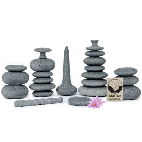 Hot Stone Set Rückenmassage mit 22 Hot Stones