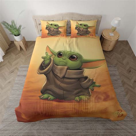 Housse De Couette B B Yoda Mignon Dans Star Wars Parure De Lit En