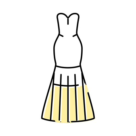 mermaid wedding dress color icon vector illustration 18999099 Vector