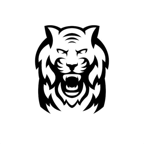 Création De Logo De Mascotte Simple Tigre Vecteur Gratuite