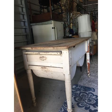 Antique Baking Cabinet Wood Table Chairish