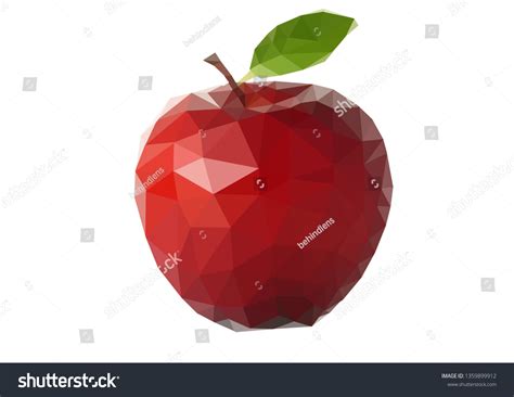 Low Polygon Apple Graphic Shutterstock