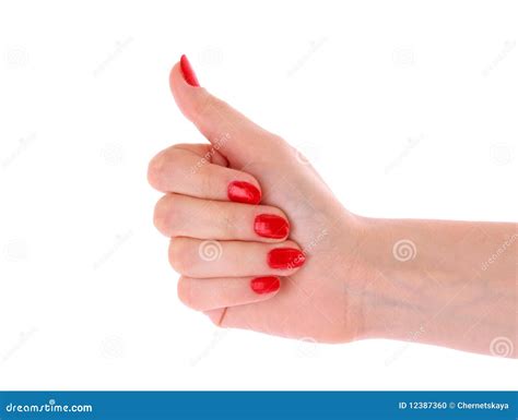 Hand Met Duim Omhoog O K Stock Foto Image Of Teken