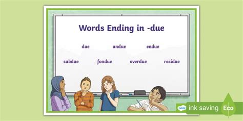 Words Ending In Due Word Mat L Enseignant A Fait Twinkl